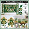 Class of 2026 Graduation Decorations Kit - Green and Gold Congrats Grad Banner Set with Backdrop, Porch Signs, Card Box, Honeycomb Centerpieces, and Balloons - Complete Party Supplies for High School and College